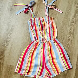 Everly Small Multicolor Striped Romper Small